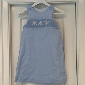 Little Girls Blue Snowflake Jumper